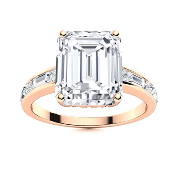 Natural 0.94 CTW Diamond Solitaire Ring 18K Rose Gold