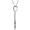 Image 3 : Natural 0.22 CTW Diamond Double Sixteenth Note Expression Pendant Necklace 14KT White Gold