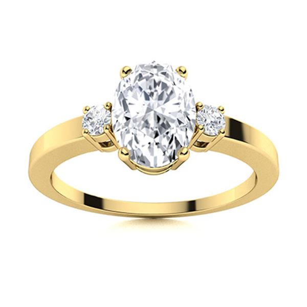 Natural 1.21 CTW Topaz & Diamond  Engagement Ring 18K Yellow Gold