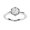 Image 1 : Natural 0.82 CTW Diamond Solitaire Ring 18K White Gold