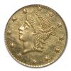 Image 2 : (1853) Liberty Round 25 Cent Gold MS-64 NGC (BG-223)