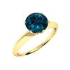 Image 2 : Natural 1.22 CTW Topaz Solitaire Ring 18K Yellow Gold
