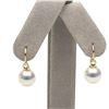 Image 2 : Japanese Akoya Pearl and Diamond Shepherd Dangle Earrings
