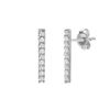 Image 1 : Natural 0.17 CTW Nine Stone Bar Earrings 14KT White Gold