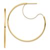 Image 1 : 14k Yellow Gold Polished with D/C wire Hoop Earrings - 1.5x40 mm