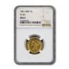 Image 1 : 1881/1880 $5 Liberty Gold Half Eagle MS-61 NGC (FS-301)