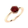 Image 2 : Natural 0.72 CTW Garnet Solitaire Ring 18K Rose Gold
