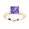 Image 1 : Natural 1.28 CTW Tanzanite Solitaire Ring 14K Rose Gold