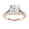 Image 1 : Natural 1.01 CTW Diamond Solitaire Ring 14K Rose Gold