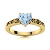 Image 1 : Natural 1.55 CTW Aquamarine Solitaire Ring 14K Yellow Gold