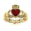 Image 1 : Natural 0.57 CTW Garnet Solitaire Ring 14K Yellow Gold