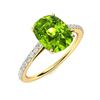 Image 2 : Natural 4.78 CTW Peridot & Diamond Engagement Ring 14K Yellow Gold