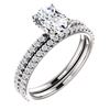 Image 1 : Natural 1.92 CTW Oval Cut Hidden Halo Diamond Ring 18KT White Gold