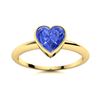 Image 1 : Natural 0.58 CTW Ceylon Sapphire Solitaire Ring 14K Yellow Gold