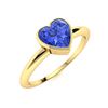Image 2 : Natural 0.58 CTW Ceylon Sapphire Solitaire Ring 14K Yellow Gold