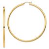 Image 1 : 14k Yellow Gold Lightweight 3 mm Polished Hoop Earrings - 42 mm