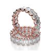 Image 1 : Natural 6.02 CTW U-Setting Emerald Cut Diamond Eternity Ring 14KT Rose Gold