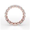 Image 3 : Natural 6.02 CTW U-Setting Emerald Cut Diamond Eternity Ring 14KT Rose Gold