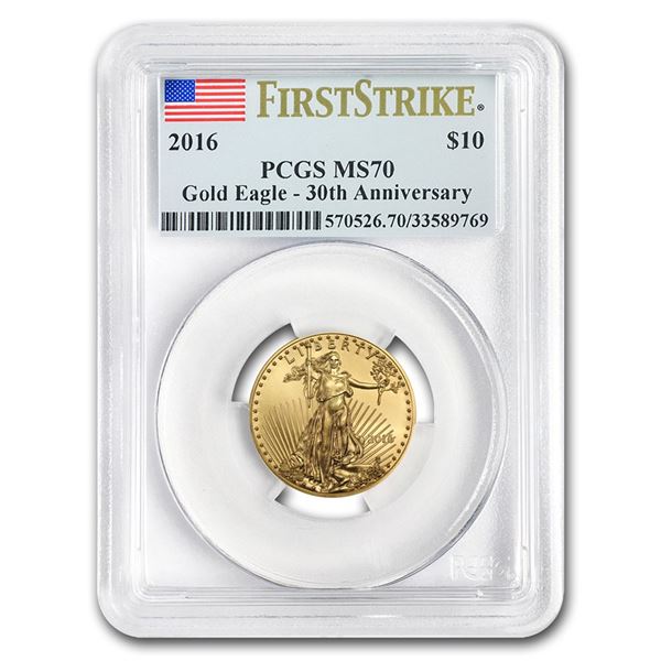 2016 1/4 oz Gold American Eagle MS-70 PCGS (FS)