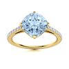 Image 1 : Natural 2.76 CTW Aquamarine & Diamond  Engagement Ring 14K Yellow Gold