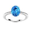 Image 1 : Natural 4.03 CTW Topaz Solitaire Ring 14K White Gold