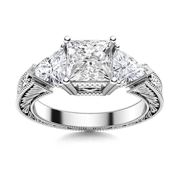 Natural 2.26 CTW Diamond Solitaire Ring 18K White Gold