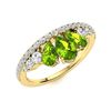 Image 2 : Natural 1.18 CTW Peridot & Diamond Engagement Ring 14K Yellow Gold