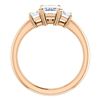 Image 3 : Natural 2.82 CTW 3-Stone Emerald Cut Diamond Engagement Ring 14KT Rose Gold