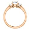 Image 3 : Natural 2.82 CTW 3-Stone Emerald Cut Diamond Engagement Ring 14KT Rose Gold