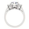 Image 3 : Natural 3.92 CTW Cushion Cut Diamond 3-Stone Engagement Ring 18KT White Gold