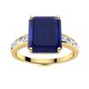 Image 1 : Natural 1.97 CTW Sapphire & Diamond Engagement Ring 14K Yellow Gold