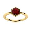 Image 1 : Natural 1.06 CTW Garnet Solitaire Ring 18K Yellow Gold