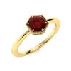 Image 2 : Natural 1.06 CTW Garnet Solitaire Ring 18K Yellow Gold
