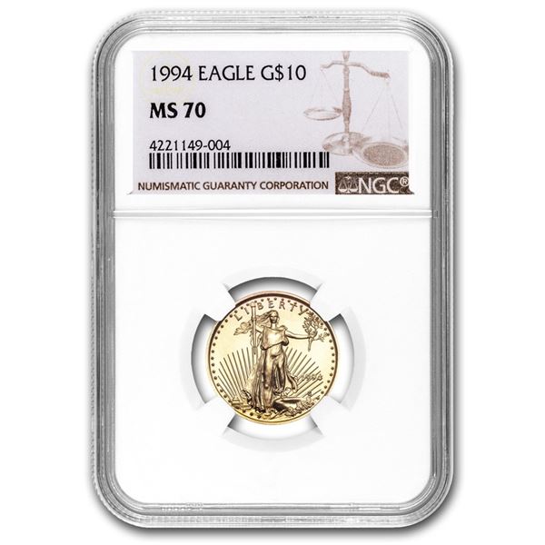 1994 1/4 oz Gold American Eagle MS-70 NGC