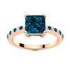 Image 1 : Natural 1.08 CTW Topaz & Diamond  Engagement Ring 18K Rose Gold
