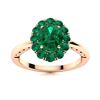 Image 1 : Natural 1.23 CTW Emerald Solitaire Ring 18K Rose Gold