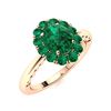 Image 2 : Natural 1.23 CTW Emerald Solitaire Ring 18K Rose Gold