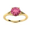 Image 1 : Natural 1.05 CTW Tourmaline Solitaire Ring 14K Yellow Gold