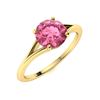 Image 2 : Natural 1.05 CTW Tourmaline Solitaire Ring 14K Yellow Gold