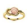 Image 1 : Natural 0.62 CTW Morganite Solitaire Ring 18K Yellow Gold