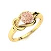 Image 2 : Natural 0.62 CTW Morganite Solitaire Ring 18K Yellow Gold