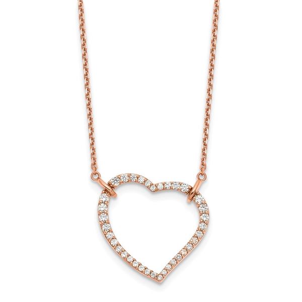 14k Rose Gold .69ct Diamond Necklace - 18 in.