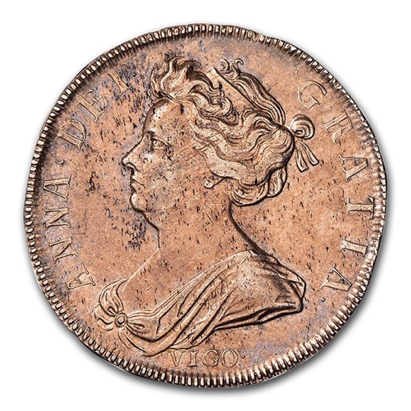 1703 Great Britain Silver Half Crown Anne AU-53 NGC