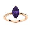 Image 1 : Natural 1.42 CTW Amethyst Solitaire Ring 18K Rose Gold