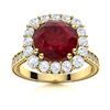 Image 1 : Natural 2.97 CTW Ruby & Diamond Engagement Ring 14K Yellow Gold