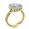 Image 2 : Natural 2.43 CTW Aquamarine & Diamond  Engagement Ring 18K Yellow Gold