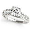 Image 1 : Natural 1.2 ctw Diamond Solitaire Ring 14k White Gold