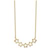 Image 1 : 14k Yellow Gold Stars CZ with 2 in ext Necklace - 20 in.