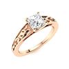 Image 2 : Natural 1.25 CTW Diamond Solitaire Ring 14K Rose Gold