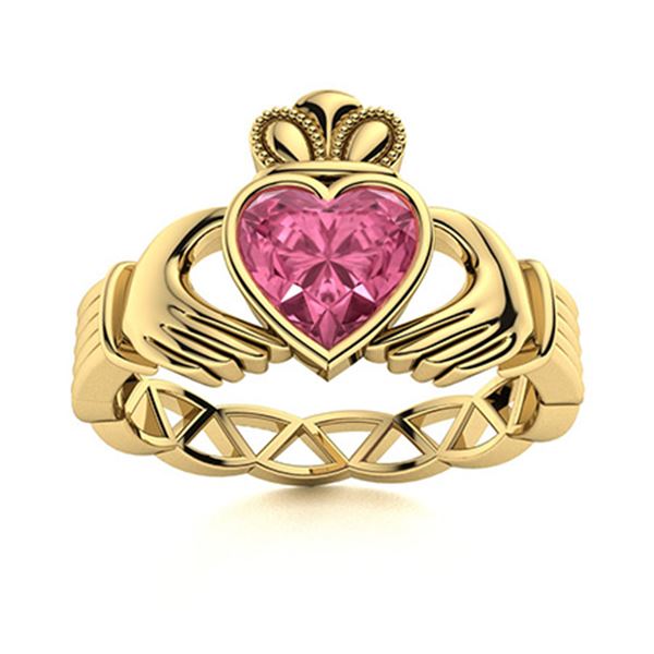 Natural 0.66 CTW Tourmaline Solitaire Ring 18K Yellow Gold